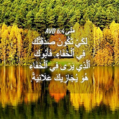 Picture 04 - مَتَّى 6:4 AVD - لِكَيْ تَكُونَ صَدَقَتُكَ - Bible Verse Picture
