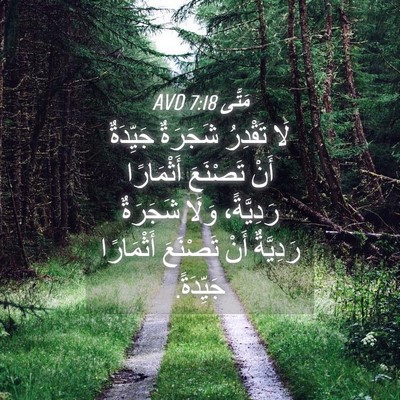 Picture 04 - مَتَّى 7:18 AVD - لَا تَقْدِرُ شَجَرَةٌ - Bible Verse Picture