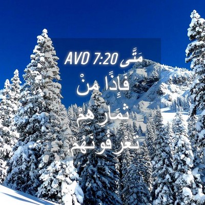 Picture 04 - مَتَّى 7:20 AVD - فَإِذًا مِنْ ثِمَارِهِمْ - Bible Verse Picture