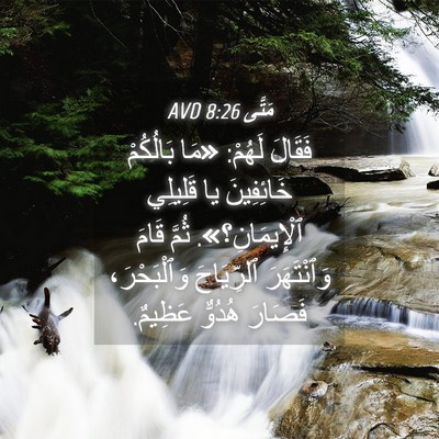Picture 04 - مَتَّى 8:26 AVD - فَقَالَ لَهُمْ: «مَا - Bible Verse Picture