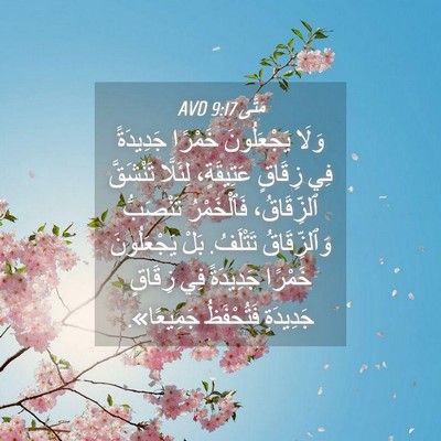 Picture 04 - مَتَّى 9:17 AVD - وَلَا يَجْعَلُونَ خَمْرًا - Bible Verse Picture