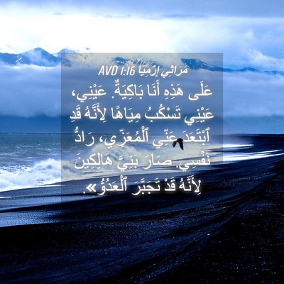 Picture 04 - مَرَاثِي إِرْمِيَا 1:16 AVD - عَلَى هَذِهِ أَنَا - Bible Verse Picture
