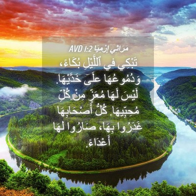 Picture 04 - مَرَاثِي إِرْمِيَا 1:2 AVD - تَبْكِي في ٱللَّيْلِ - Bible Verse Picture