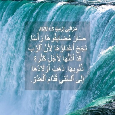 Picture 04 - مَرَاثِي إِرْمِيَا 1:5 AVD - صَارَ مُضَايِقُوهَا - Bible Verse Picture