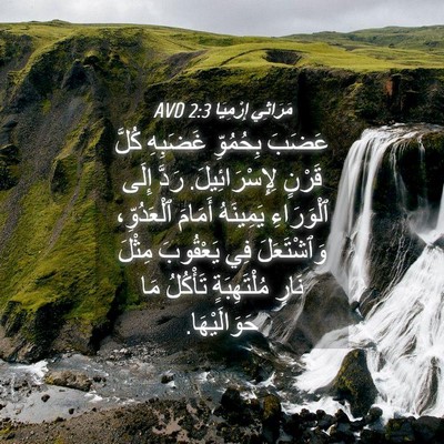 Picture 04 - مَرَاثِي إِرْمِيَا 2:3 AVD - عَضَبَ بِحُمُوِّ غَضَبِهِ - Bible Verse Picture