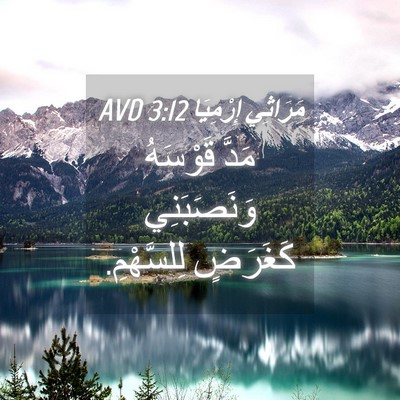 Picture 04 - مَرَاثِي إِرْمِيَا 3:12 AVD - مَدَّ قَوْسَهُ - Bible Verse Picture