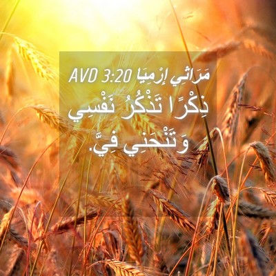 Picture 04 - مَرَاثِي إِرْمِيَا 3:20 AVD - ذِكْرًا تَذْكُرُ نَفْسِي - Bible Verse Picture