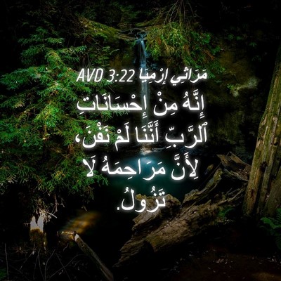 Picture 04 - مَرَاثِي إِرْمِيَا 3:22 AVD - إِنَّهُ مِنْ إِحْسَانَاتِ - Bible Verse Picture