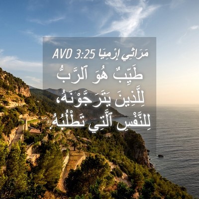 Picture 04 - مَرَاثِي إِرْمِيَا 3:25 AVD - طَيِّبٌ هُوَ ٱلرَّبُّ - Bible Verse Picture
