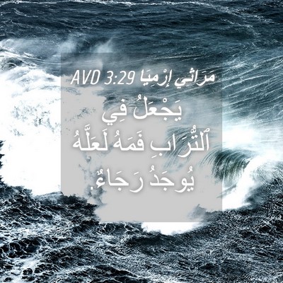 Picture 04 - مَرَاثِي إِرْمِيَا 3:29 AVD - يَجْعَلُ فِي ٱلتُّرَابِ - Bible Verse Picture