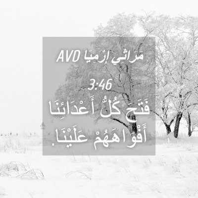 Picture 04 - مَرَاثِي إِرْمِيَا 3:46 AVD - فَتَحَ كُلُّ أَعْدَائِنَا - Bible Verse Picture