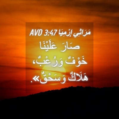 Picture 04 - مَرَاثِي إِرْمِيَا 3:47 AVD - صَارَ عَلَيْنَا خَوْفٌ - Bible Verse Picture