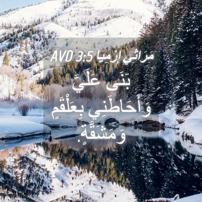 Picture 04 - مَرَاثِي إِرْمِيَا 3:5 AVD - بَنَى عَلَيَّ - Bible Verse Picture