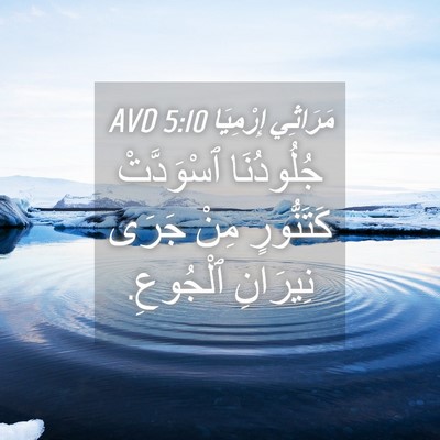 Picture 04 - مَرَاثِي إِرْمِيَا 5:10 AVD - جُلُودُنَا ٱسْوَدَّتْ - Bible Verse Picture