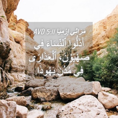Picture 04 - مَرَاثِي إِرْمِيَا 5:11 AVD - أَذَلُّوا ٱلنِّسَاءَ فِي - Bible Verse Picture
