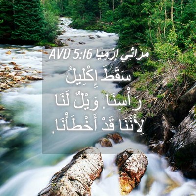 Picture 04 - مَرَاثِي إِرْمِيَا 5:16 AVD - سَقَطَ إِكْلِيلُ - Bible Verse Picture