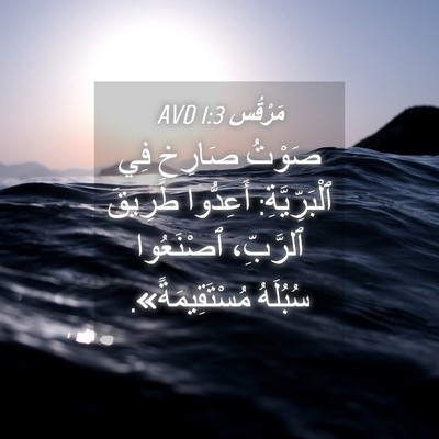 Picture 04 - مَرْقُس 1:3 AVD - صَوْتُ صَارِخٍ فِي - Bible Verse Picture