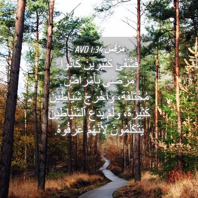 Picture 04 - مَرْقُس 1:34 AVD - فَشَفَى كَثِيرِينَ - Bible Verse Picture