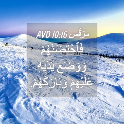 Picture 04 - مَرْقُس 10:16 AVD - فَٱحْتَضَنَهُمْ وَوَضَعَ - Bible Verse Picture