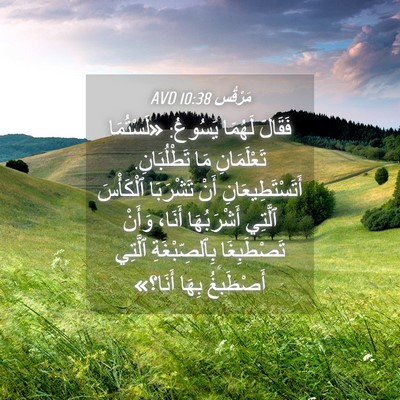 Picture 04 - مَرْقُس 10:38 AVD - فَقَالَ لَهُمَا يَسُوعُ: - Bible Verse Picture