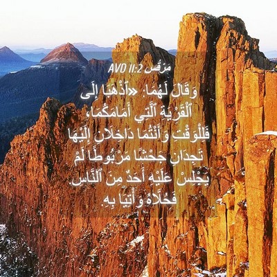 Picture 04 - مَرْقُس 11:2 AVD - وَقَالَ لَهُمَا: «ٱذْهَبَا - Bible Verse Picture