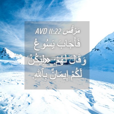 Picture 04 - مَرْقُس 11:22 AVD - فَأَجَابَ يَسُوعُ وَقَالَ - Bible Verse Picture