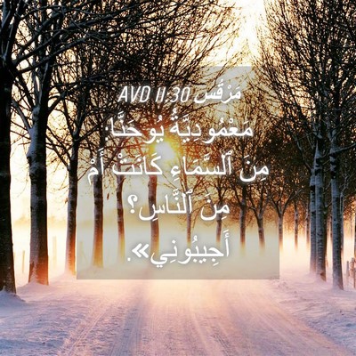 Picture 04 - مَرْقُس 11:30 AVD - مَعْمُودِيَّةُ يُوحَنَّا: - Bible Verse Picture