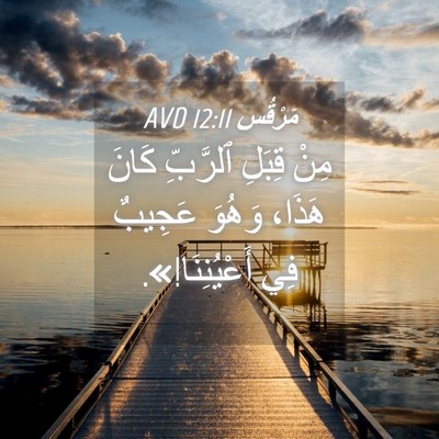 Picture 04 - مَرْقُس 12:11 AVD - مِنْ قِبَلِ ٱلرَّبِّ كَانَ - Bible Verse Picture
