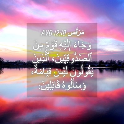 Picture 04 - مَرْقُس 12:18 AVD - وَجَاءَ إِلَيْهِ قَوْمٌ - Bible Verse Picture