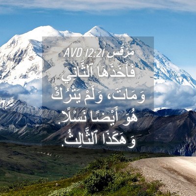 Picture 04 - مَرْقُس 12:21 AVD - فَأَخَذَهَا ٱلثَّانِي - Bible Verse Picture