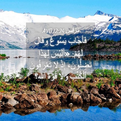 Picture 04 - مَرْقُس 12:24 AVD - فَأَجَابَ يَسُوعُ وقَالَ - Bible Verse Picture