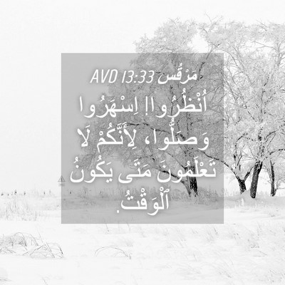 Picture 04 - مَرْقُس 13:33 AVD - اُنْظُرُوا! اِسْهَرُوا - Bible Verse Picture
