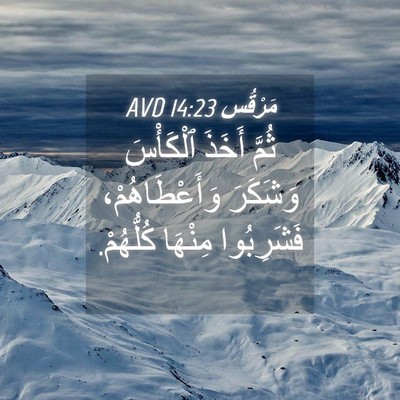 Picture 04 - مَرْقُس 14:23 AVD - ثُمَّ أَخَذَ ٱلْكَأْسَ - Bible Verse Picture