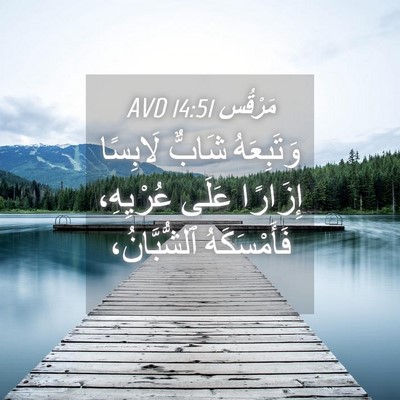 Picture 04 - مَرْقُس 14:51 AVD - وَتَبِعَهُ شَابٌّ - Bible Verse Picture