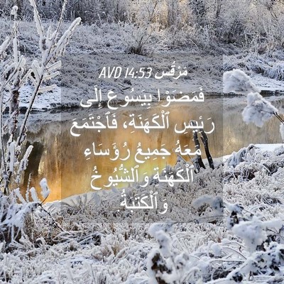 Picture 04 - مَرْقُس 14:53 AVD - فَمَضَوْا بِيَسُوعَ إِلَى - Bible Verse Picture