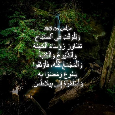 Picture 04 - مَرْقُس 15:1 AVD - وَلِلْوَقْتِ فِي - Bible Verse Picture