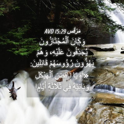 Picture 04 - مَرْقُس 15:29 AVD - وَكَانَ ٱلْمُجْتَازُونَ - Bible Verse Picture