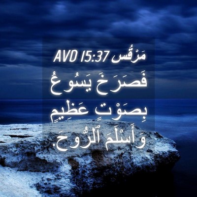 Picture 04 - مَرْقُس 15:37 AVD - فَصَرَخَ يَسُوعُ بِصَوْتٍ - Bible Verse Picture