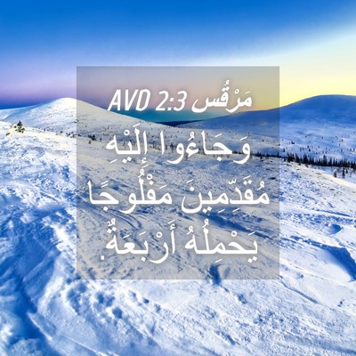 Picture 04 - مَرْقُس 2:3 AVD - وَجَاءُوا إِلَيْهِ - Bible Verse Picture