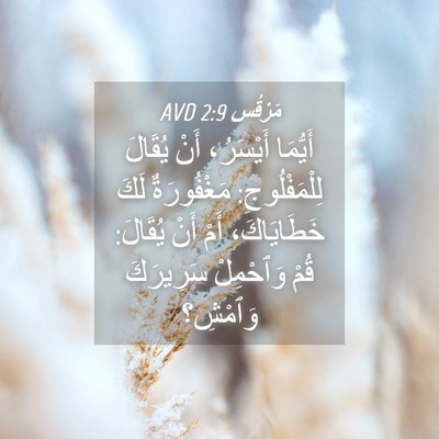 Picture 04 - مَرْقُس 2:9 AVD - أَيُّمَا أَيْسَرُ، أَنْ - Bible Verse Picture