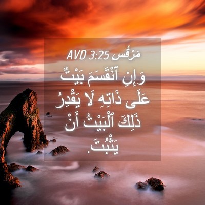 Picture 04 - مَرْقُس 3:25 AVD - وَإِنِ ٱنْقَسَمَ بَيْتٌ - Bible Verse Picture