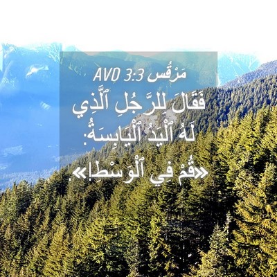 Picture 04 - مَرْقُس 3:3 AVD - فَقَالَ لِلرَّجُلِ - Bible Verse Picture