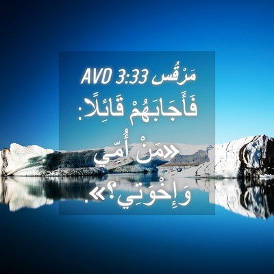 Picture 04 - مَرْقُس 3:33 AVD - فَأَجَابَهُمْ قَائِلًا: - Bible Verse Picture