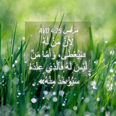 Picture 04 - مَرْقُس 4:25 AVD - لِأَنَّ مَنْ لَهُ - Bible Verse Picture
