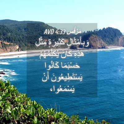 Picture 04 - مَرْقُس 4:33 AVD - وَبِأَمْثَالٍ كَثِيرَةٍ - Bible Verse Picture
