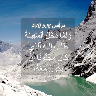 Picture 04 - مَرْقُس 5:18 AVD - وَلَمَّا دَخَلَ - Bible Verse Picture