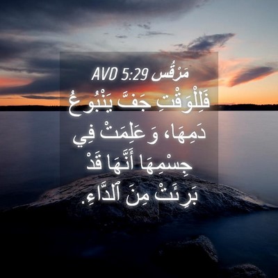 Picture 04 - مَرْقُس 5:29 AVD - فَلِلْوَقْتِ جَفَّ - Bible Verse Picture