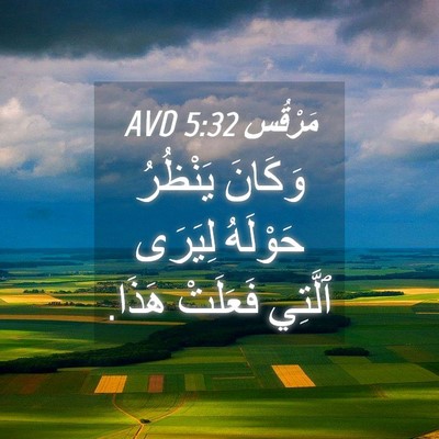 Picture 04 - مَرْقُس 5:32 AVD - وَكَانَ يَنْظُرُ حَوْلَهُ - Bible Verse Picture