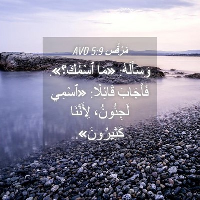 Picture 04 - مَرْقُس 5:9 AVD - وَسَأَلَهُ: «مَا - Bible Verse Picture