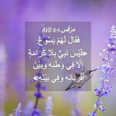 Picture 04 - مَرْقُس 6:4 AVD - فَقَالَ لَهُمْ يَسُوعُ: - Bible Verse Picture